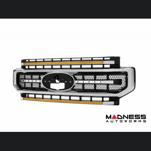 Ford Super Duty LED Grille - XBG Series - Morimoto - Chrome - Amber DRL